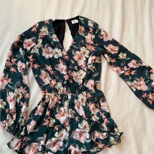 Show Me Your MuMu Floral Jumpsuit in Green and Pink